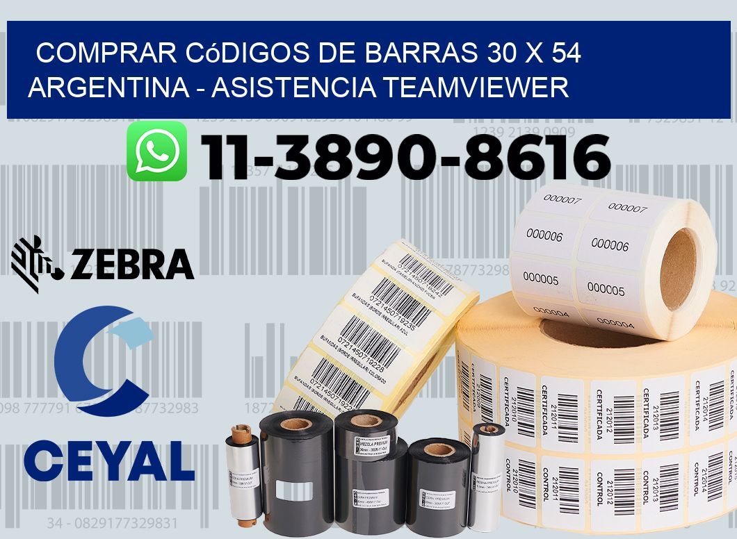 Comprar códigos de barras 30 x 54 argentina - asistencia teamviewer