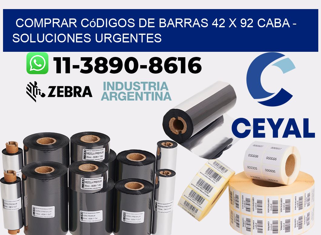 Comprar códigos de barras 42 x 92 CABA - soluciones urgentes