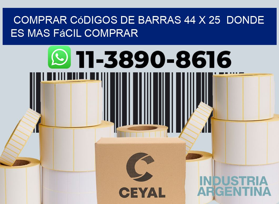 Comprar códigos de barras 44 x 25  Donde es mas fácil comprar