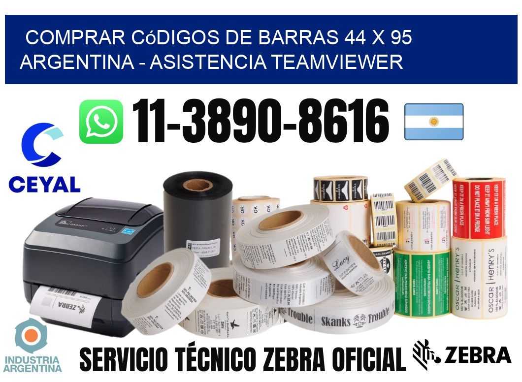 Comprar códigos de barras 44 x 95 argentina - asistencia teamviewer