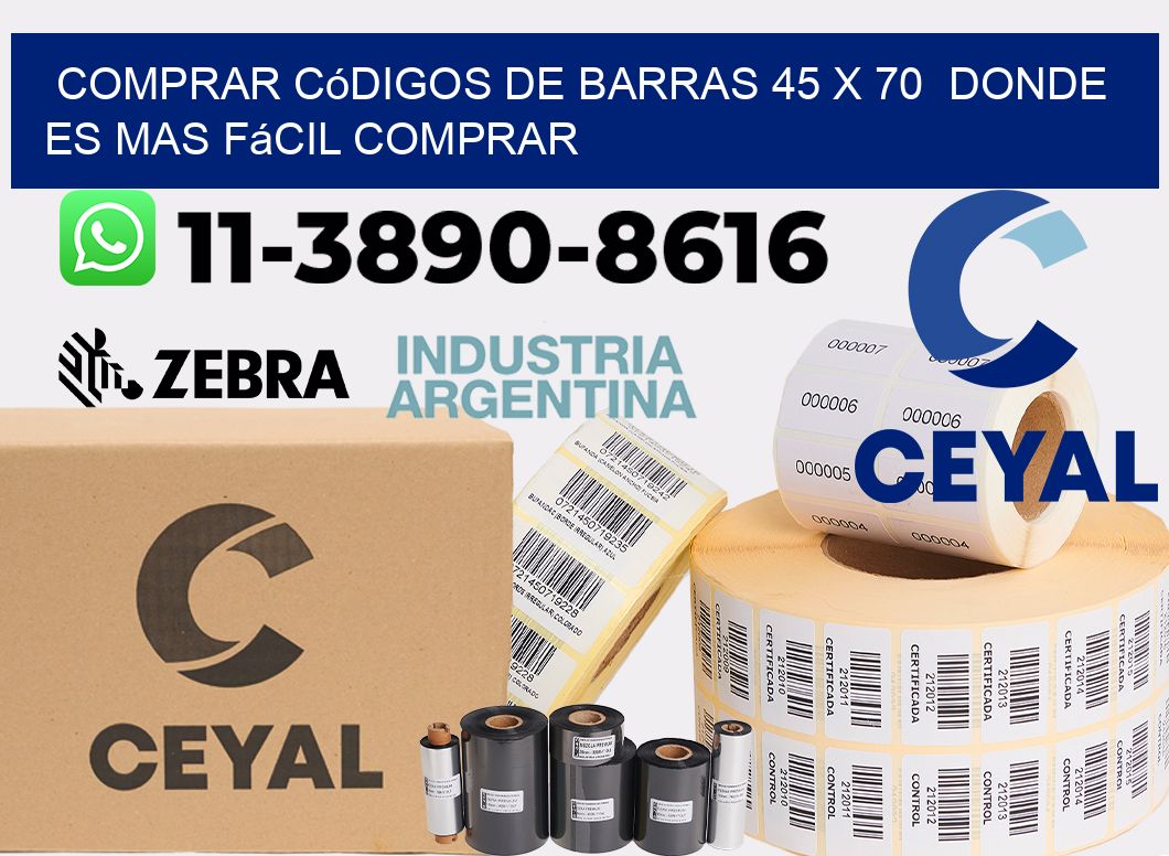 Comprar códigos de barras 45 x 70 Donde es mas fácil comprar
