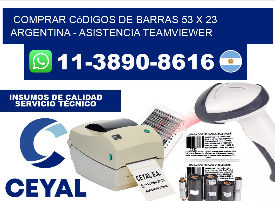 Comprar códigos de barras 53 x 23 argentina - asistencia teamviewer