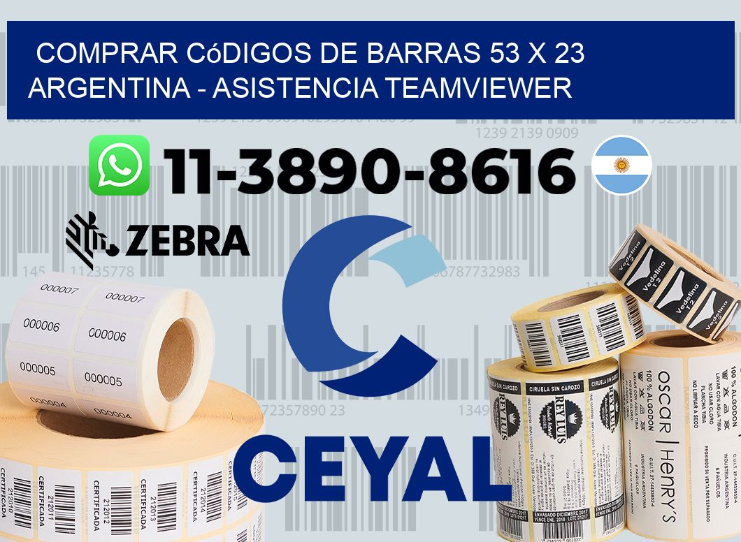 Comprar códigos de barras 53 x 23 argentina - asistencia teamviewer