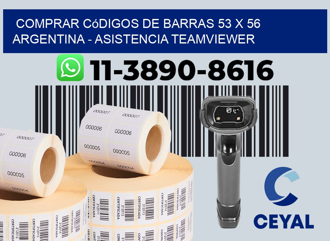 Comprar códigos de barras 53 x 56 argentina - asistencia teamviewer