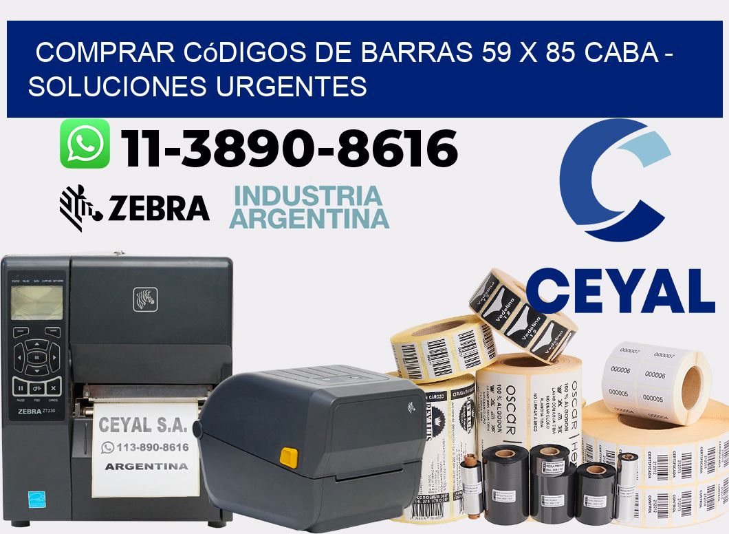 Comprar códigos de barras 59 x 85 CABA - soluciones urgentes