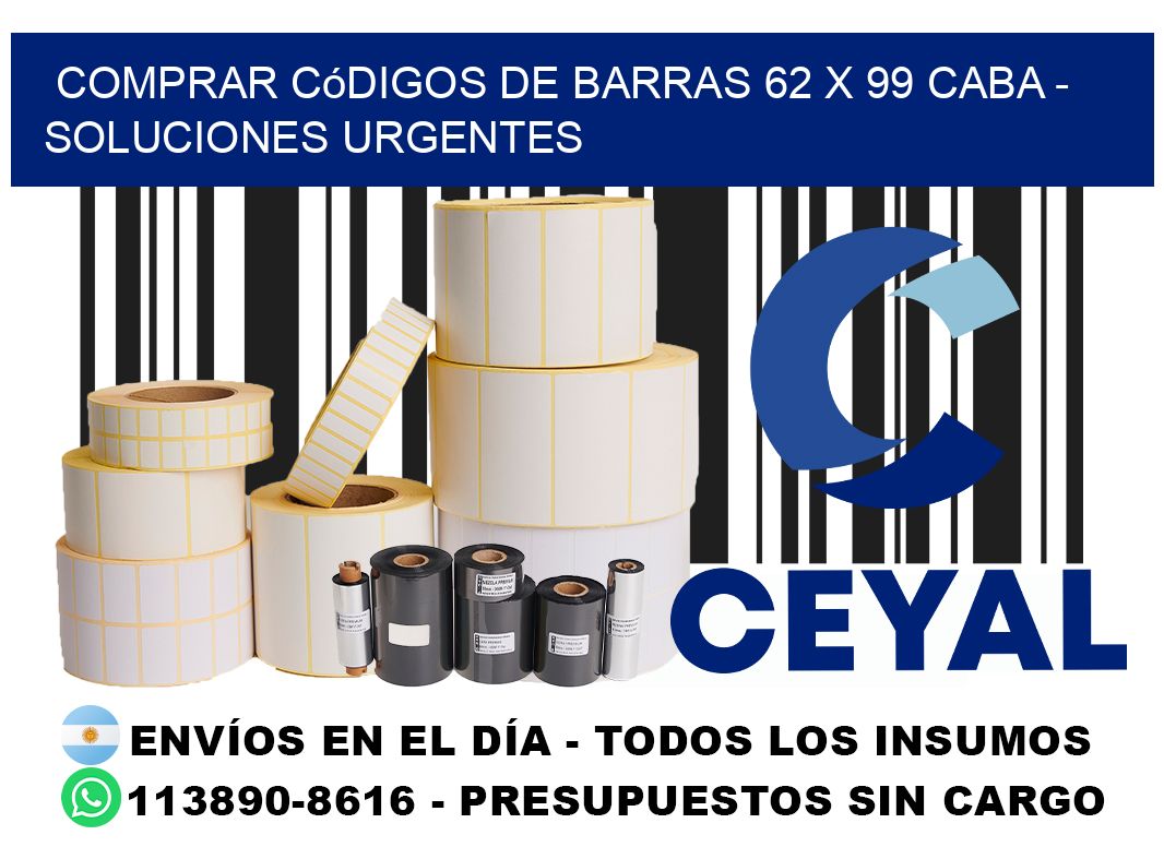Comprar códigos de barras 62 x 99 CABA - soluciones urgentes