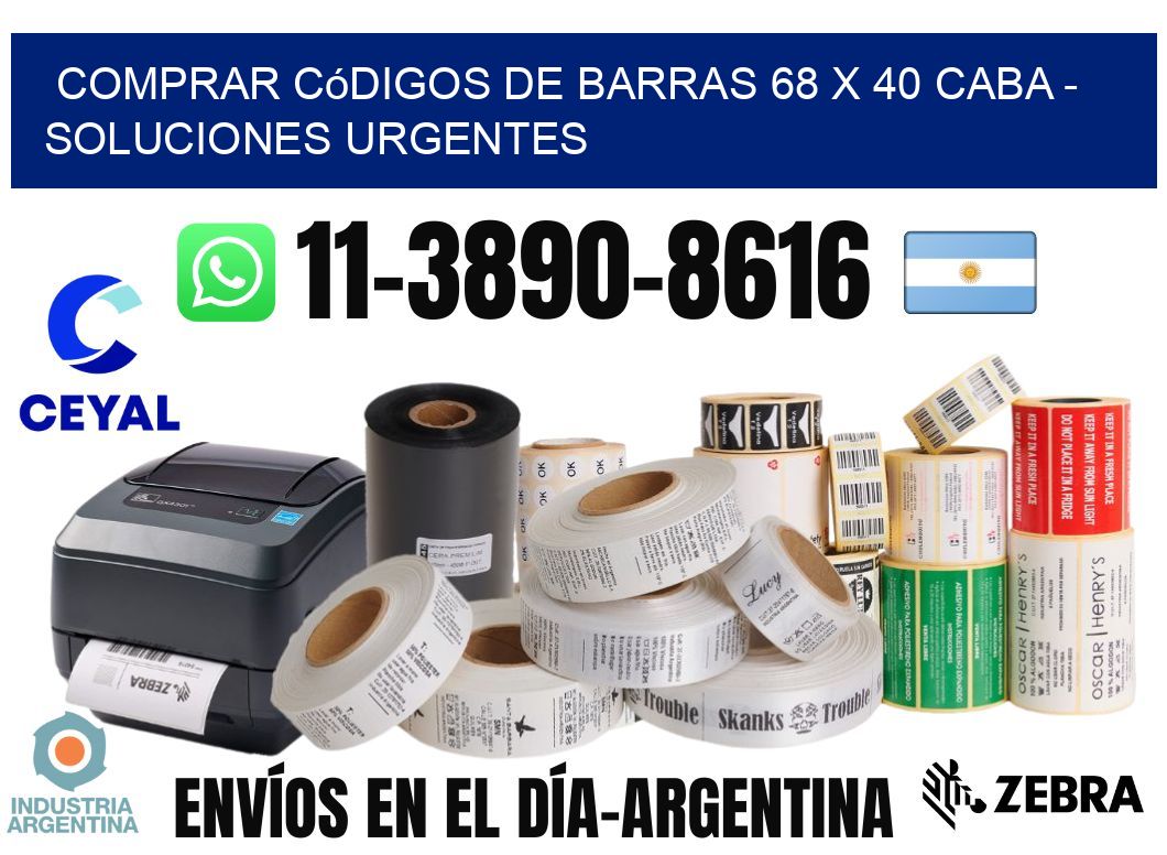 Comprar códigos de barras 68 x 40 CABA - soluciones urgentes