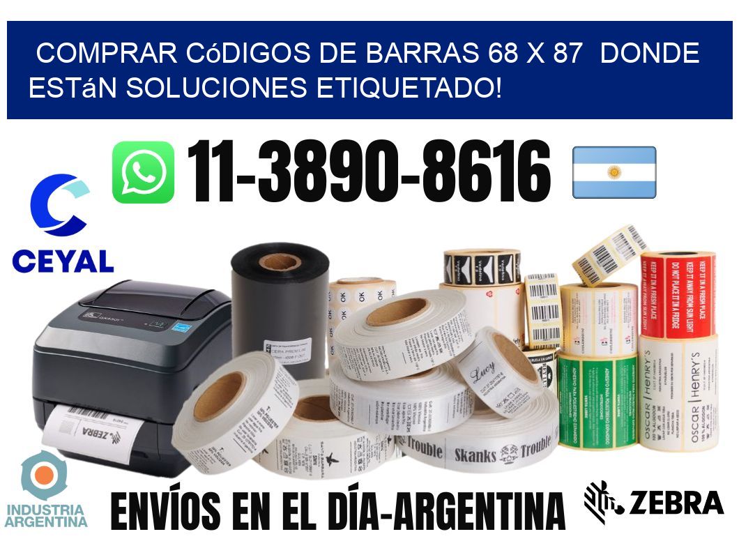 Comprar códigos de barras 68 x 87  donde están soluciones etiquetado!