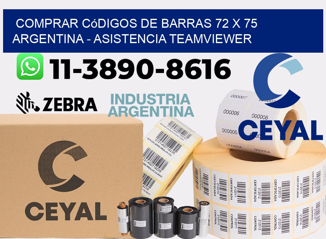 Comprar códigos de barras 72 x 75 argentina - asistencia teamviewer