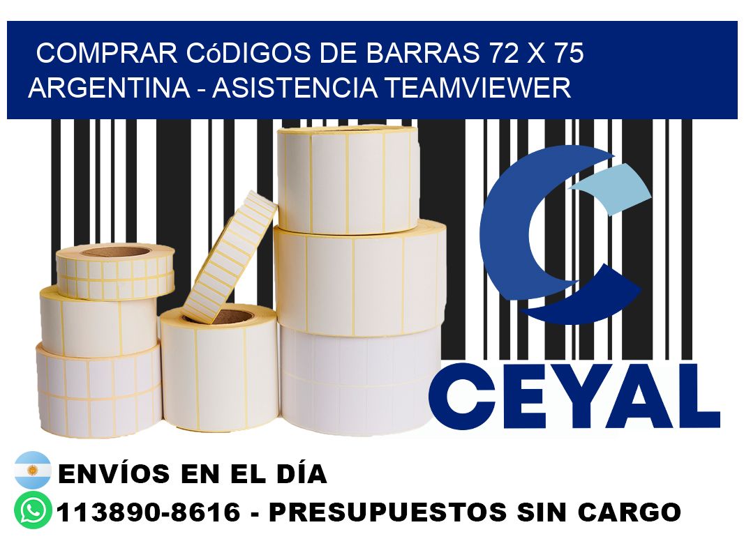 Comprar códigos de barras 72 x 75 argentina - asistencia teamviewer