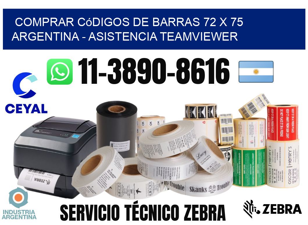 Comprar códigos de barras 72 x 75 argentina - asistencia teamviewer
