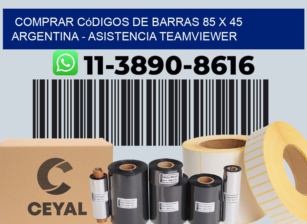 Comprar códigos de barras 85 x 45 argentina - asistencia teamviewer