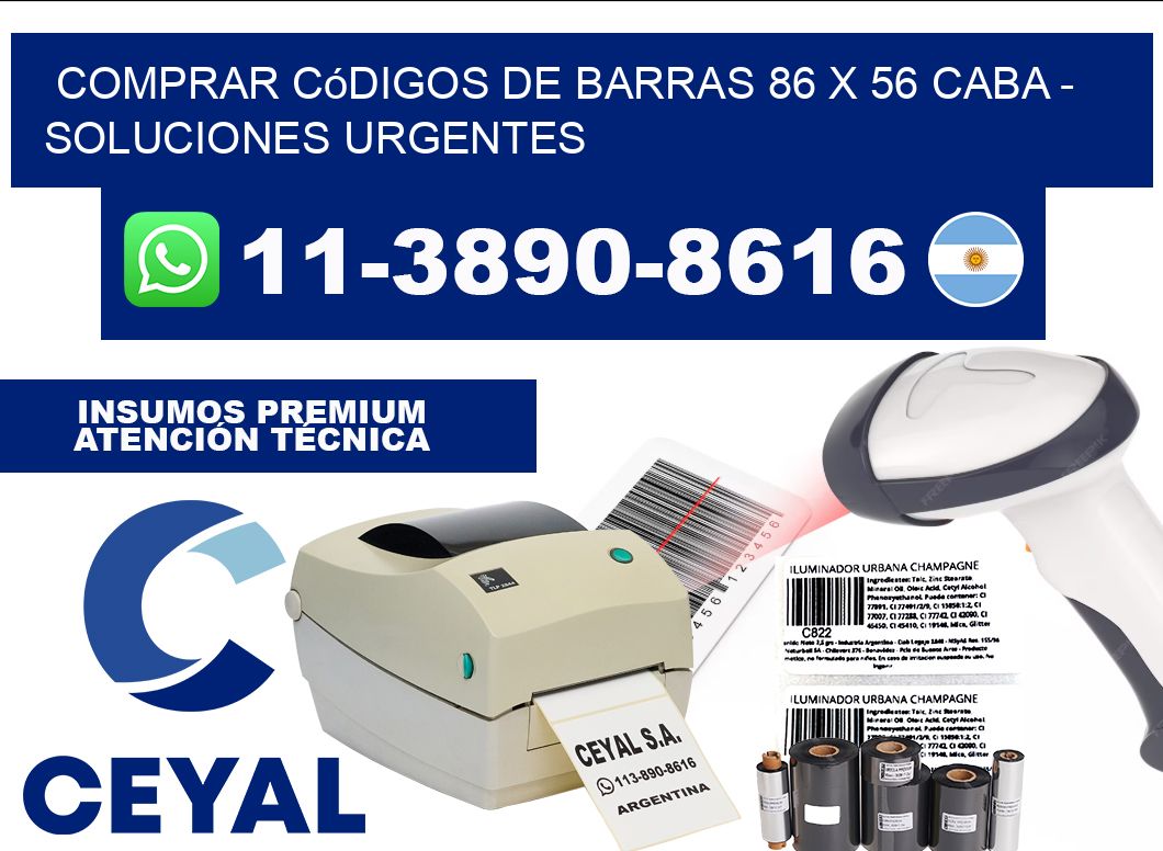 Comprar códigos de barras 86 x 56 CABA - soluciones urgentes