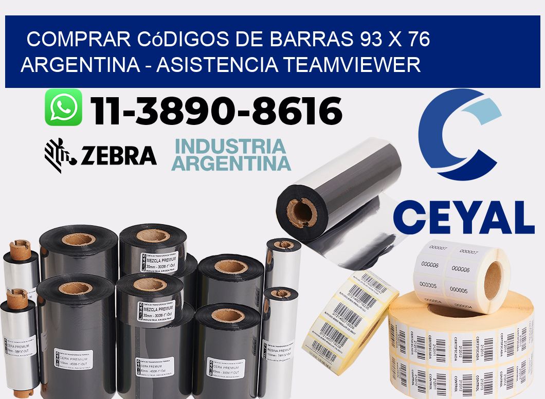 Comprar códigos de barras 93 x 76 argentina - asistencia teamviewer