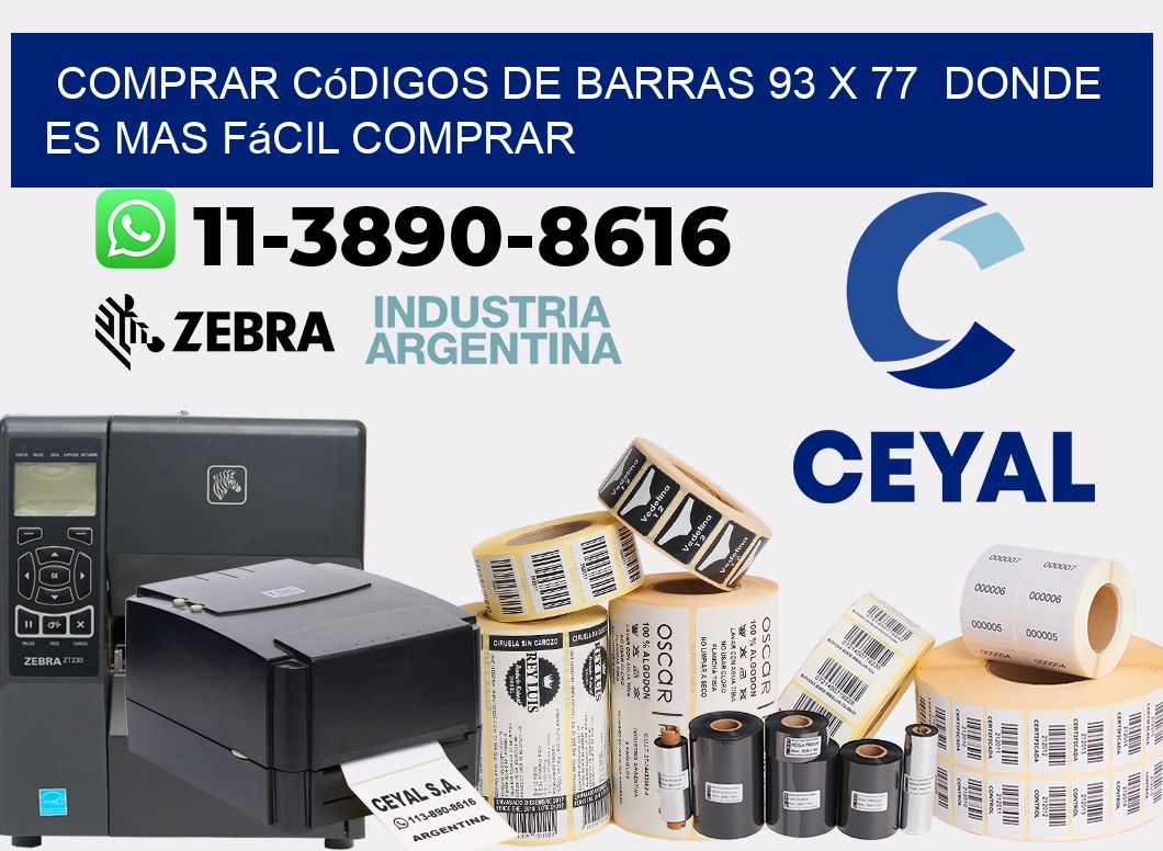 Comprar códigos de barras 93 x 77  Donde es mas fácil comprar
