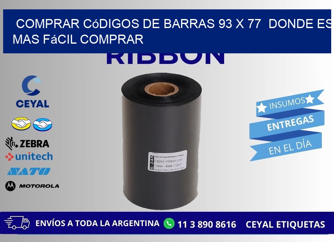 Comprar códigos de barras 93 x 77  Donde es mas fácil comprar