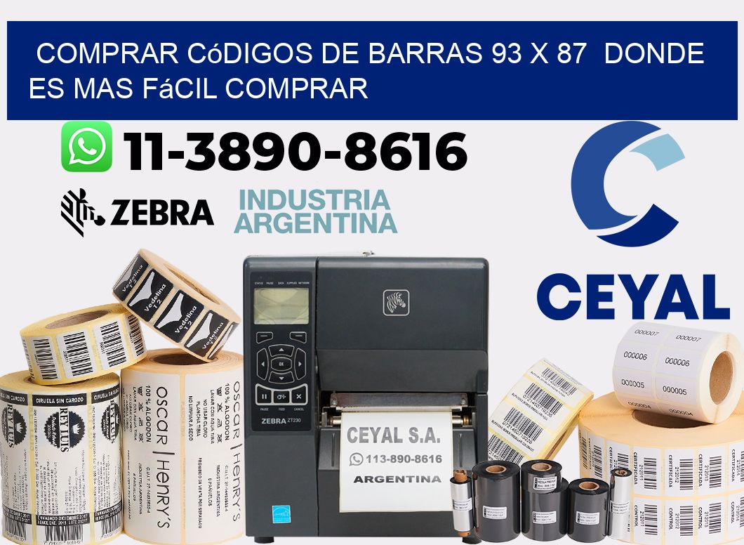 Comprar códigos de barras 93 x 87 Donde es mas fácil comprar