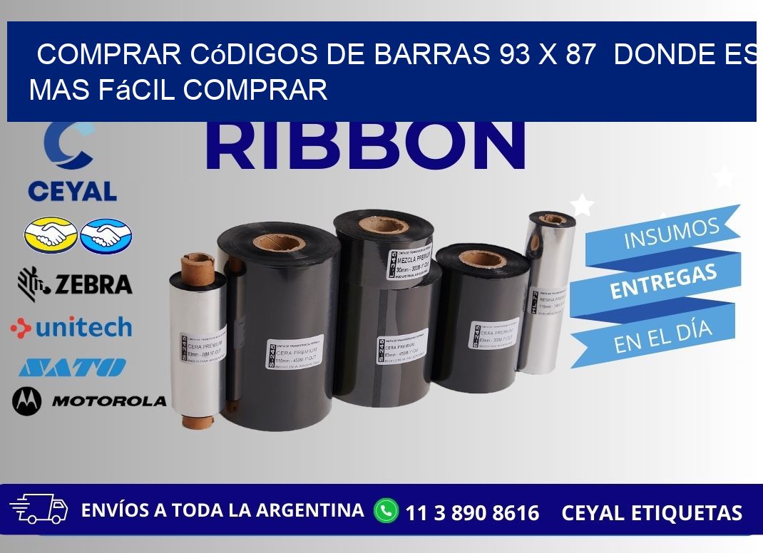 Comprar códigos de barras 93 x 87 Donde es mas fácil comprar