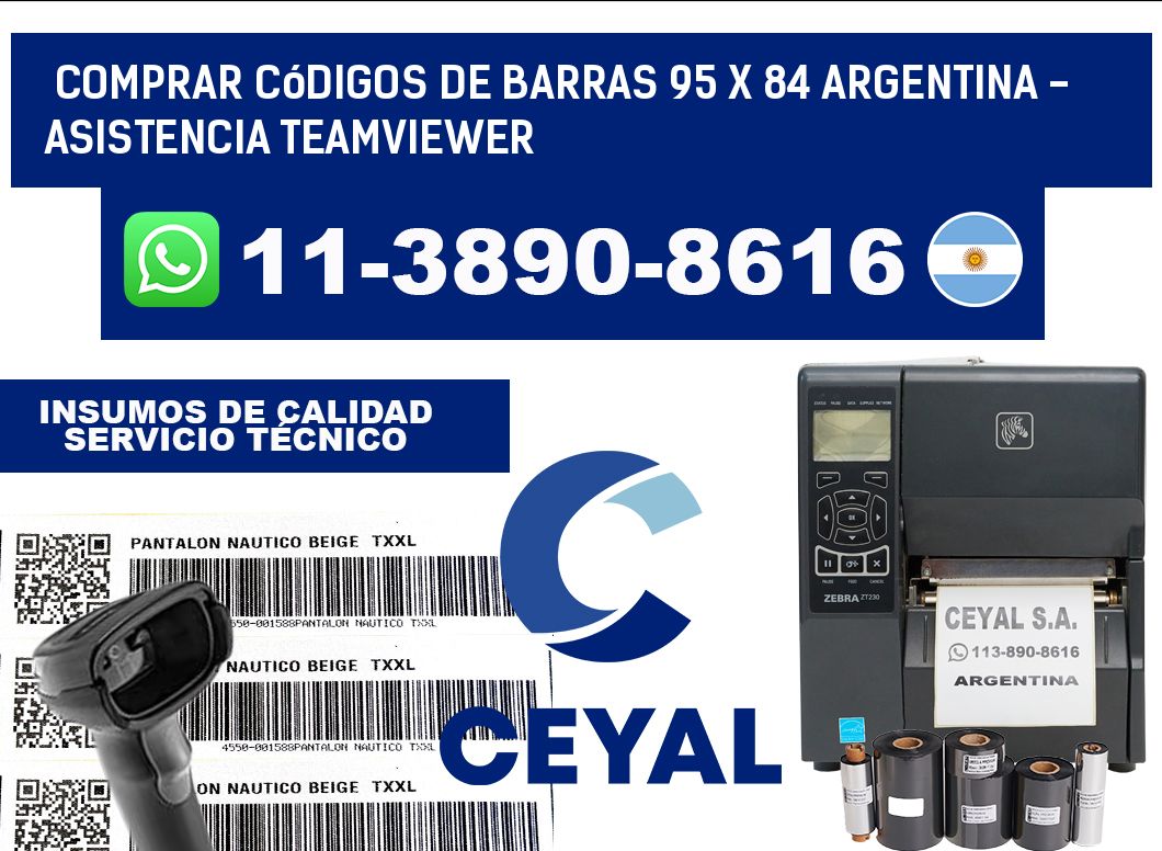Comprar códigos de barras 95 x 84 argentina - asistencia teamviewer