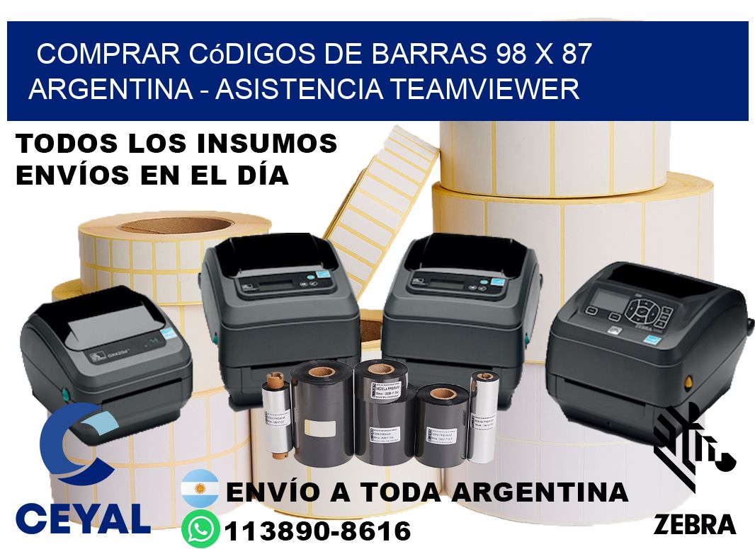 Comprar códigos de barras 98 x 87 argentina - asistencia teamviewer
