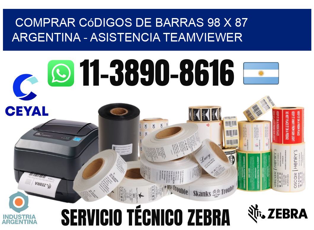 Comprar códigos de barras 98 x 87 argentina - asistencia teamviewer