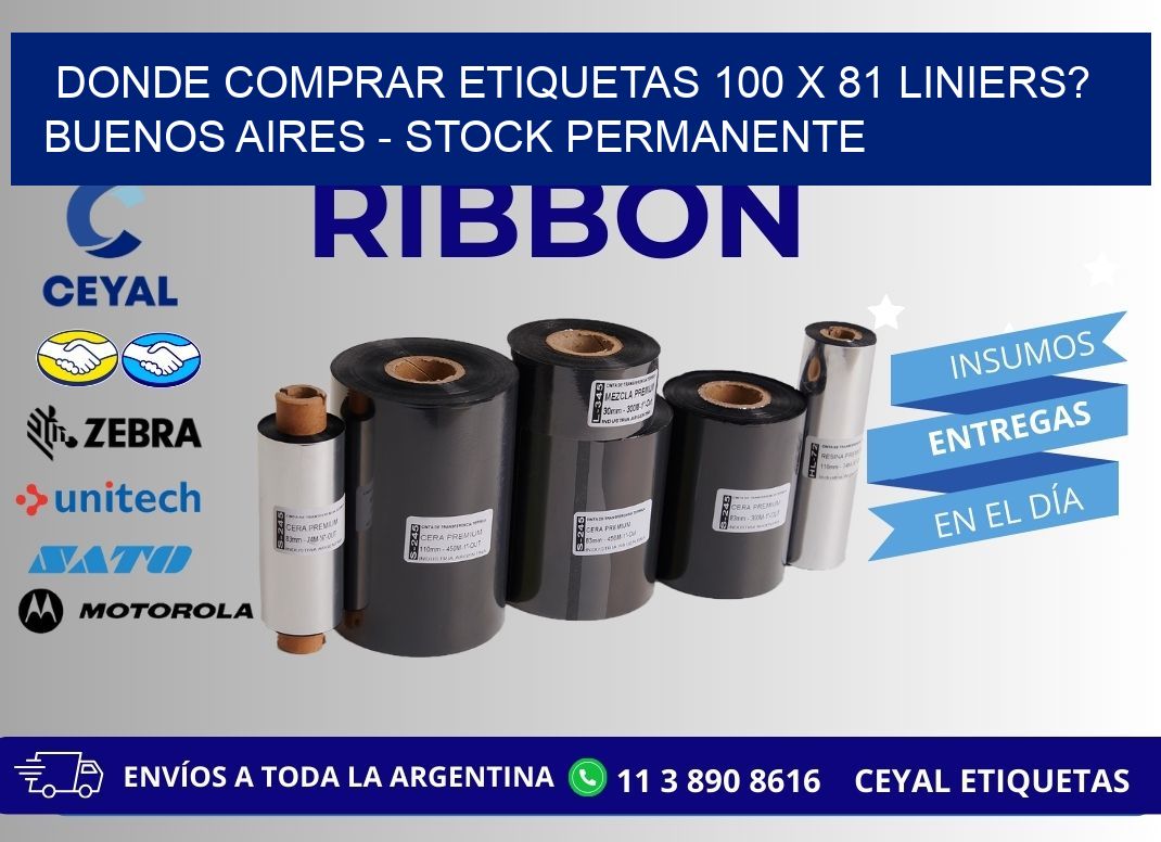 Donde Comprar etiquetas 100 x 81 LINIERS? Buenos Aires - Stock permanente