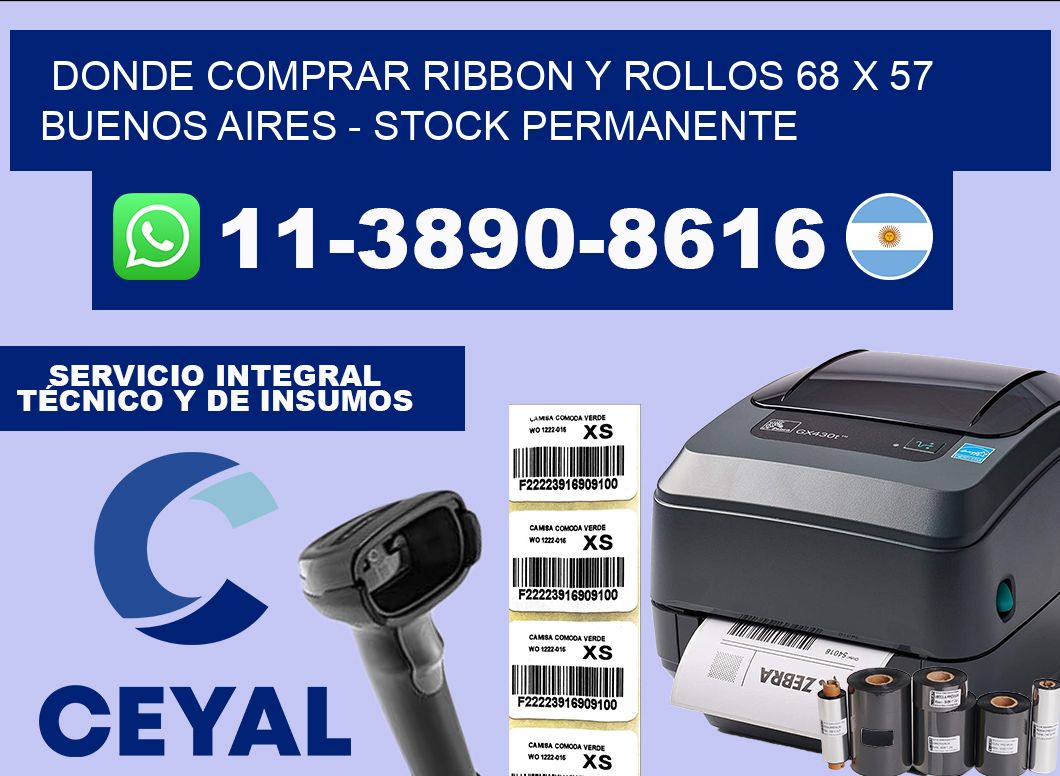 Donde Comprar ribbon y rollos 68 x 57 Buenos Aires – Stock permanente