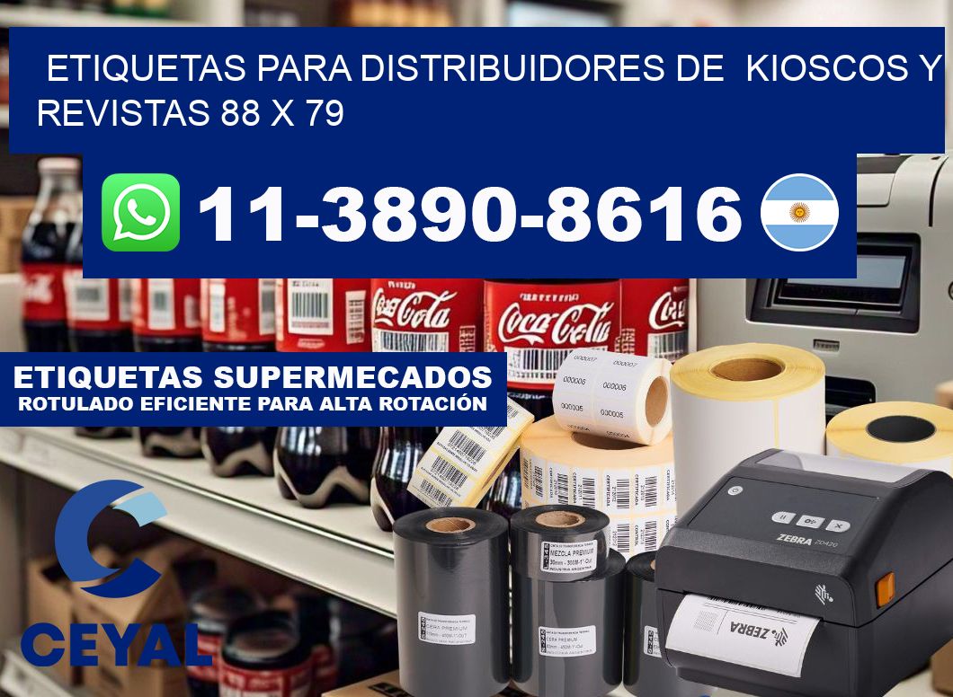 Etiquetas para distribuidores de  kioscos y revistas 88 x 79