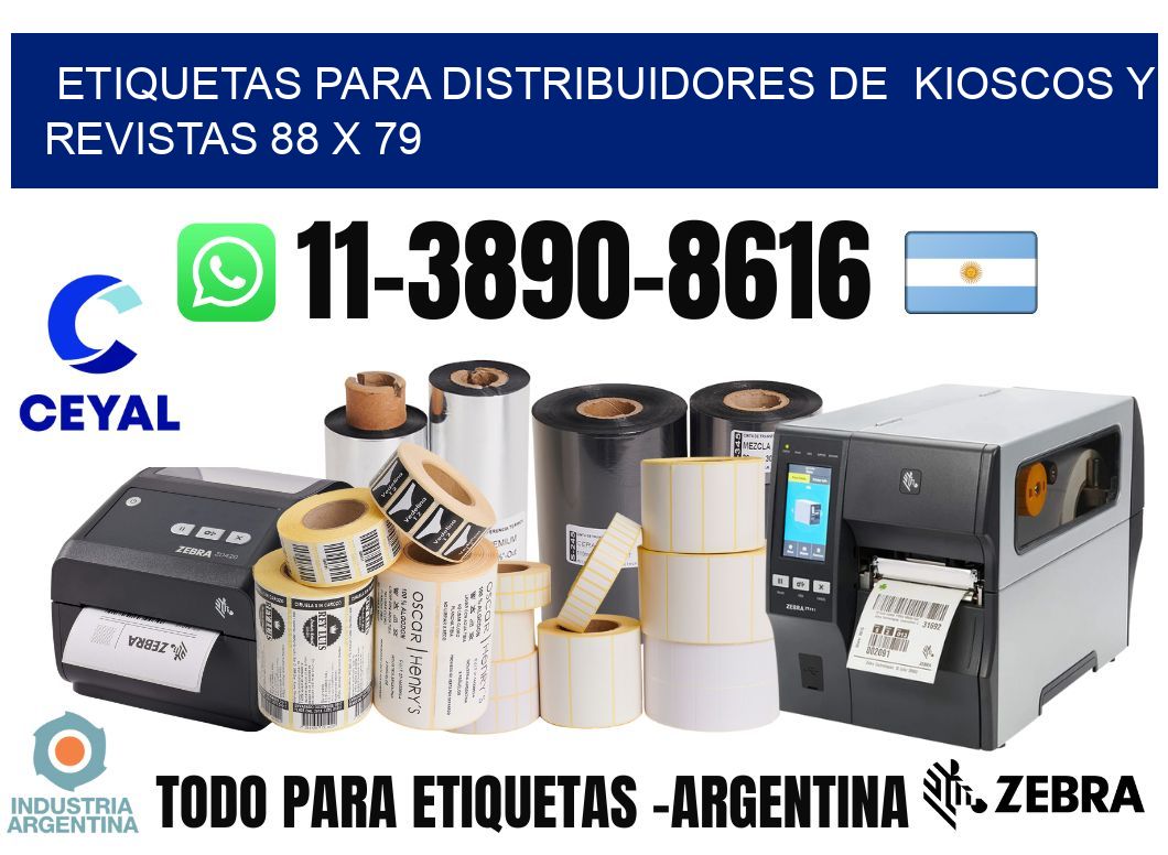 Etiquetas para distribuidores de  kioscos y revistas 88 x 79
