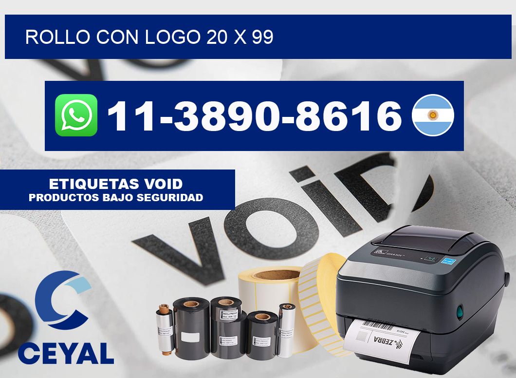 Rollo con logo 20 x 99