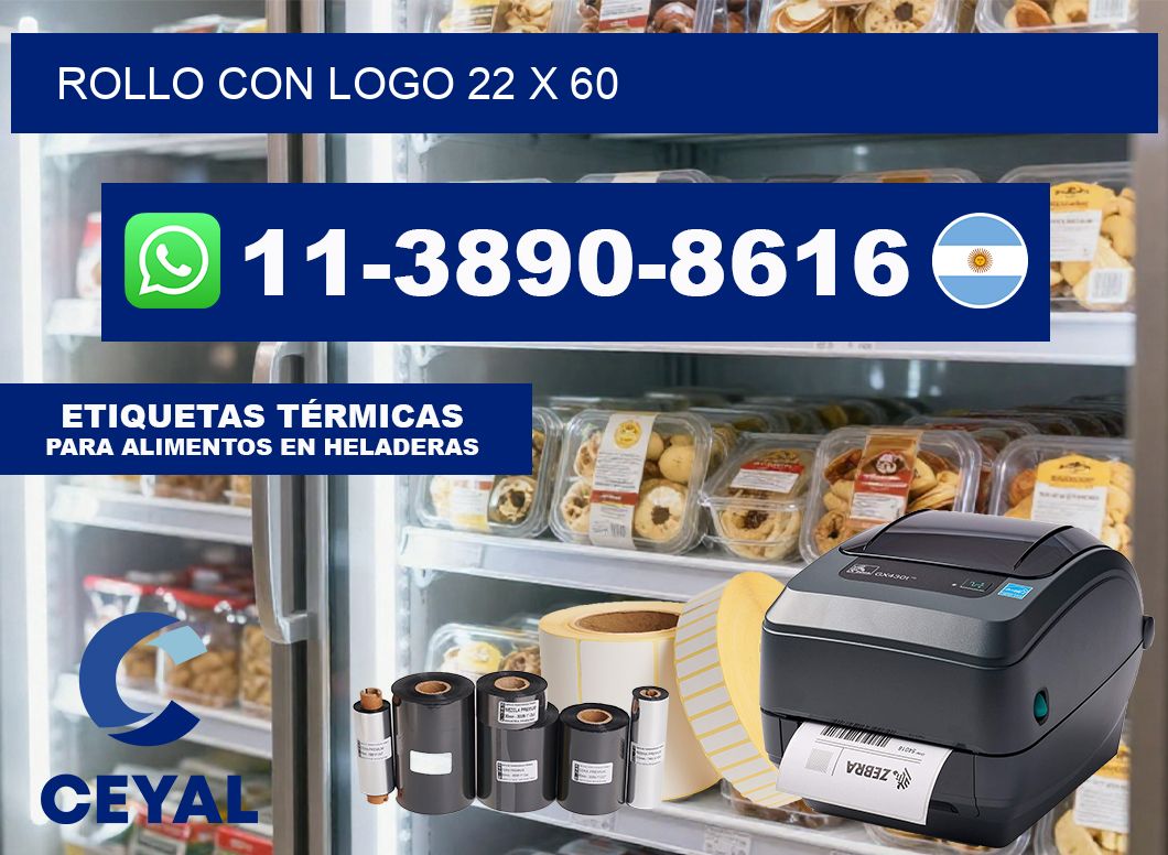 Rollo con logo 22 x 60
