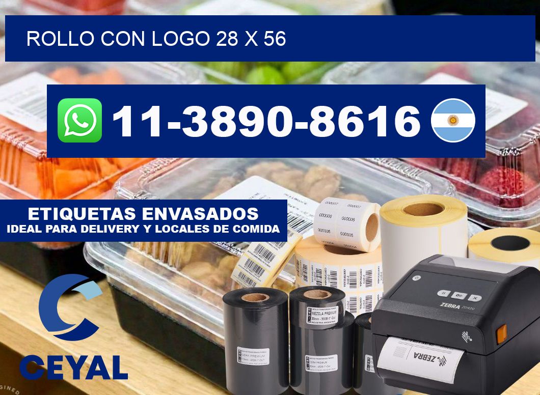 Rollo con logo 28 x 56