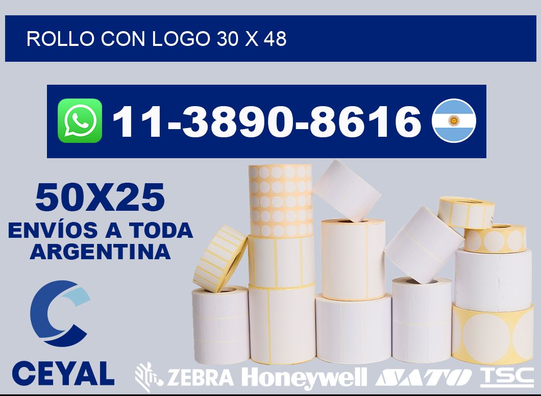 Rollo con logo 30 x 48