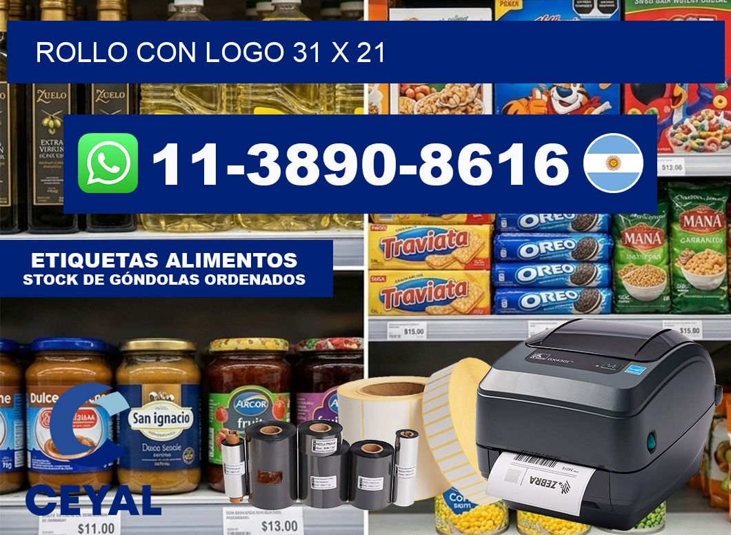 Rollo con logo 31 x 21