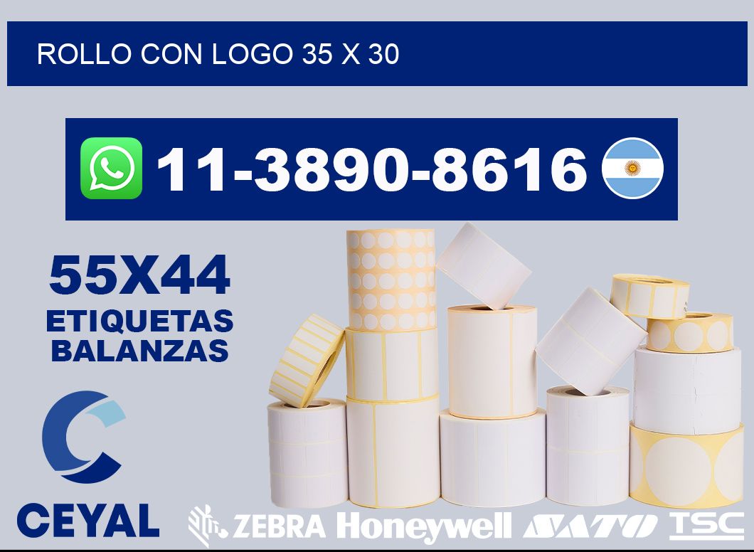 Rollo con logo 35 x 30