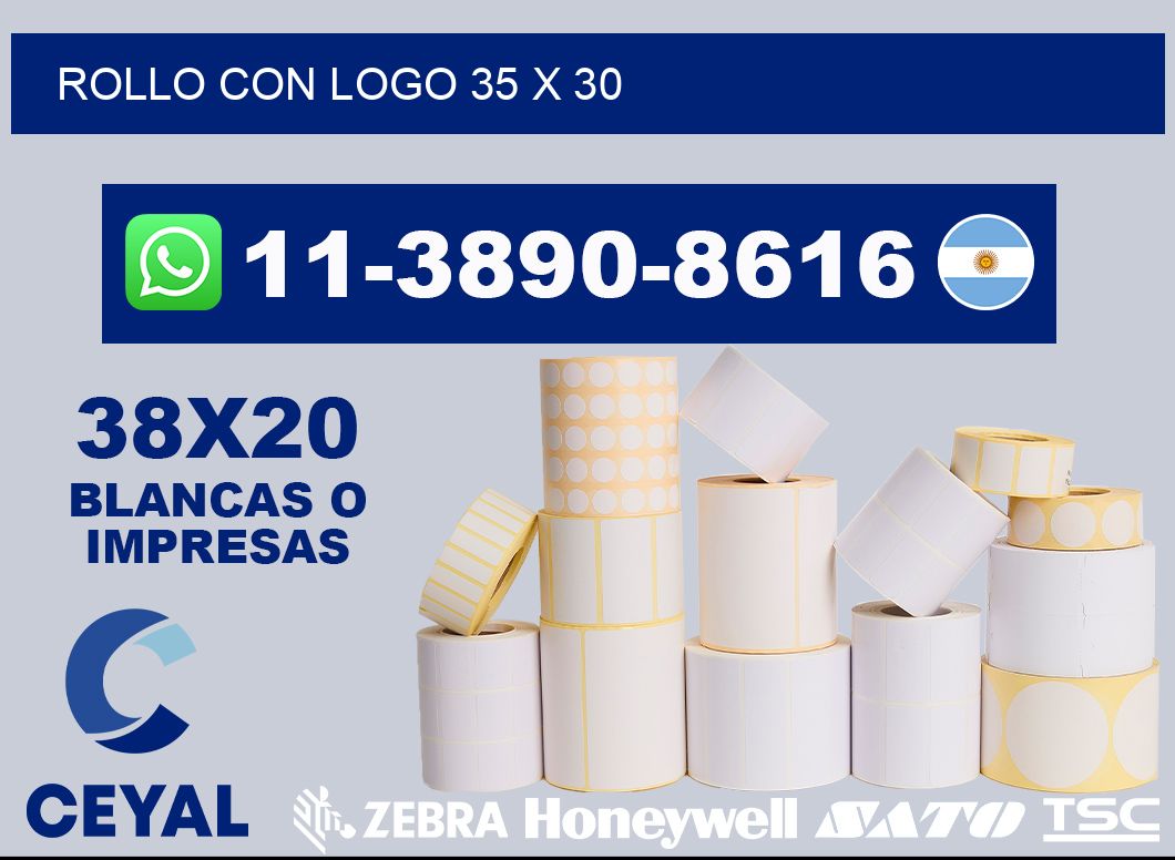 Rollo con logo 35 x 30