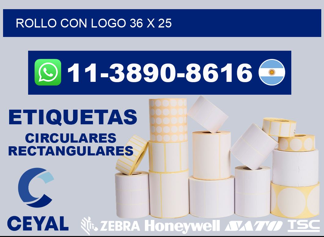 Rollo con logo 36 x 25
