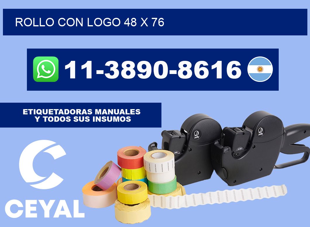 Rollo con logo 48 x 76