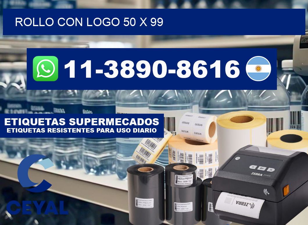 Rollo con logo 50 x 99