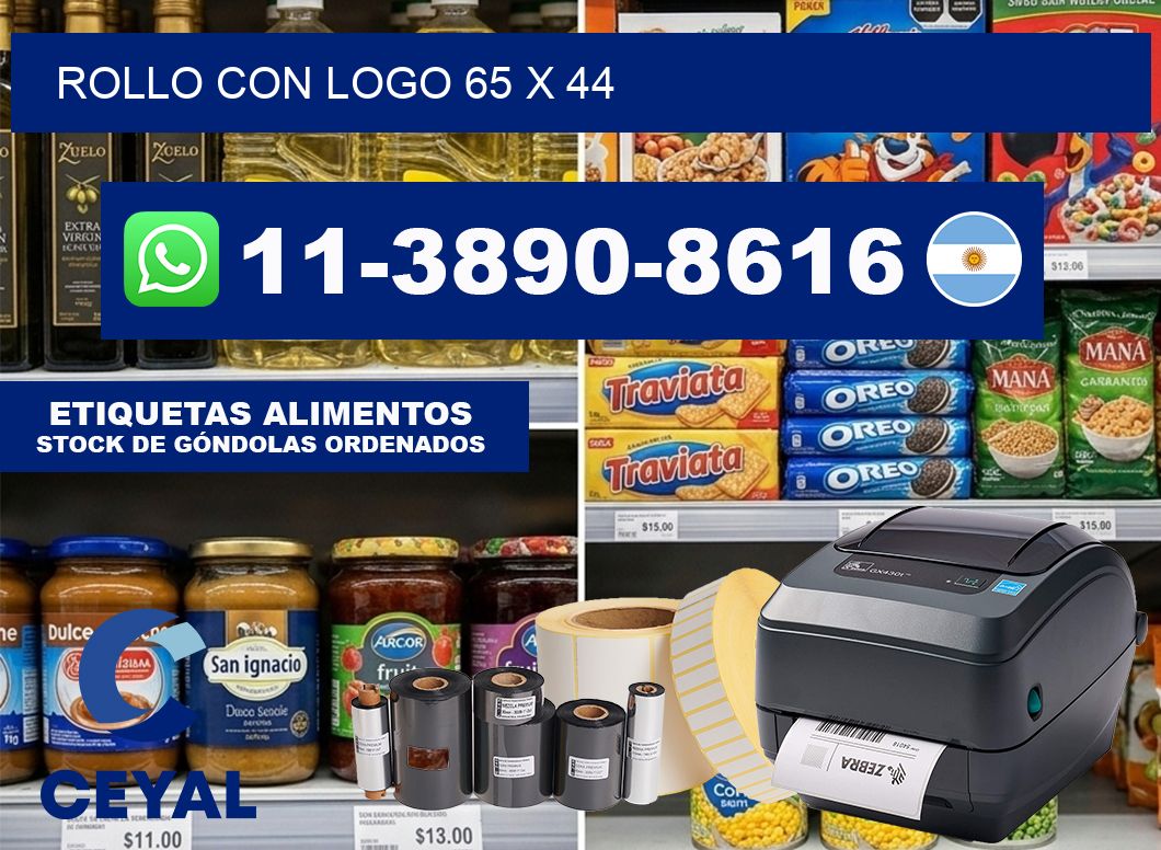 Rollo con logo 65 x 44