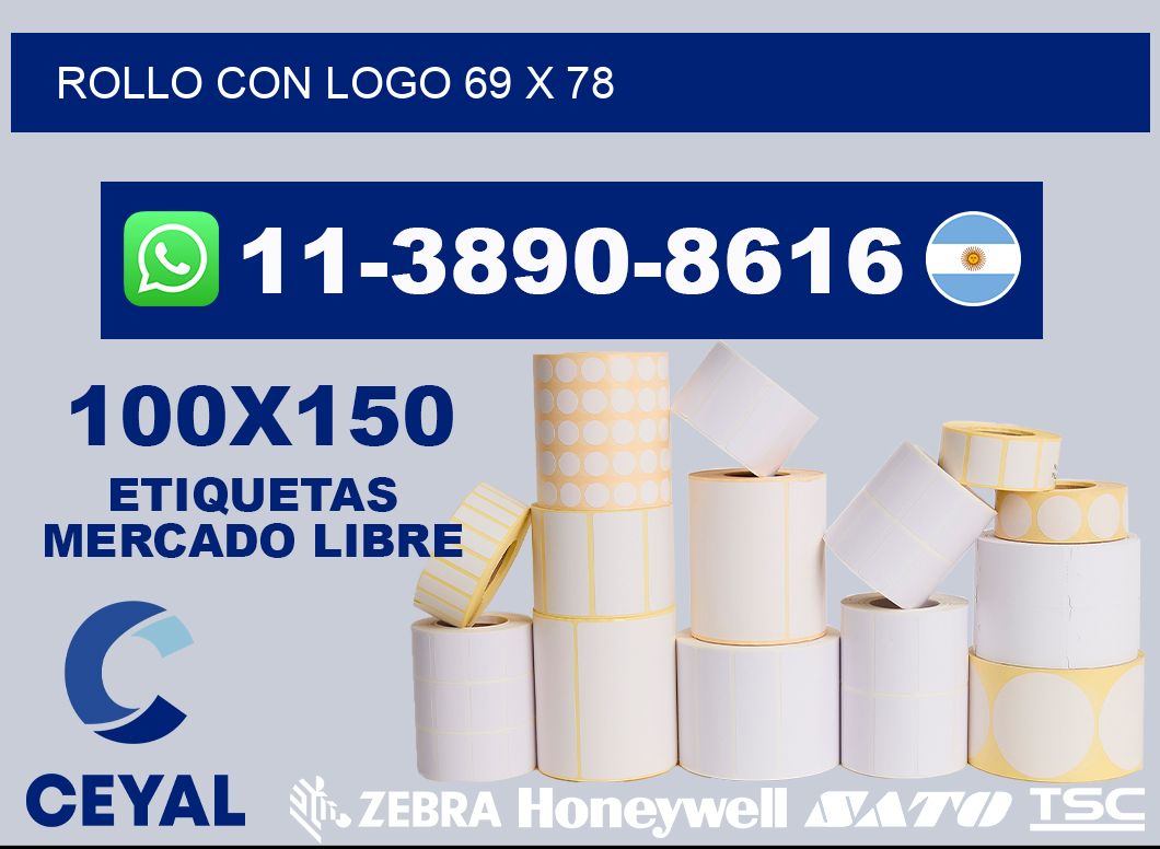 Rollo con logo 69 x 78