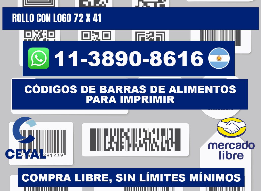 Rollo con logo 72 x 41