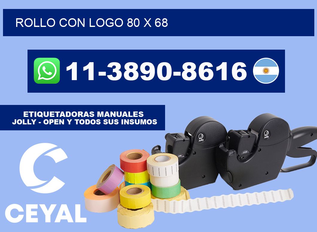 Rollo con logo 80 x 68