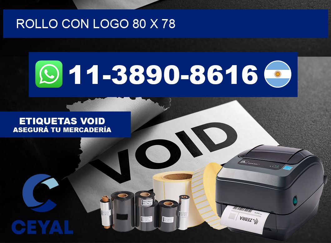 Rollo con logo 80 x 78