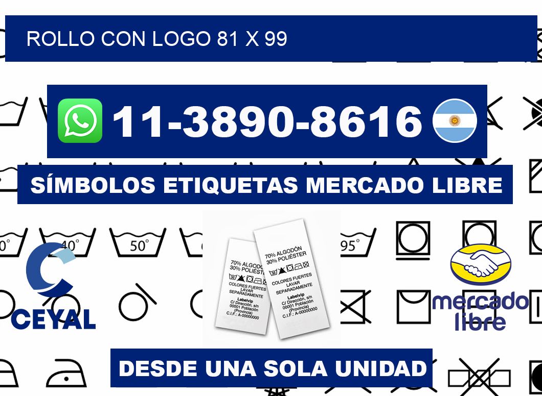 Rollo con logo 81 x 99