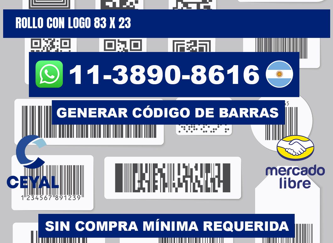 Rollo con logo 83 x 23