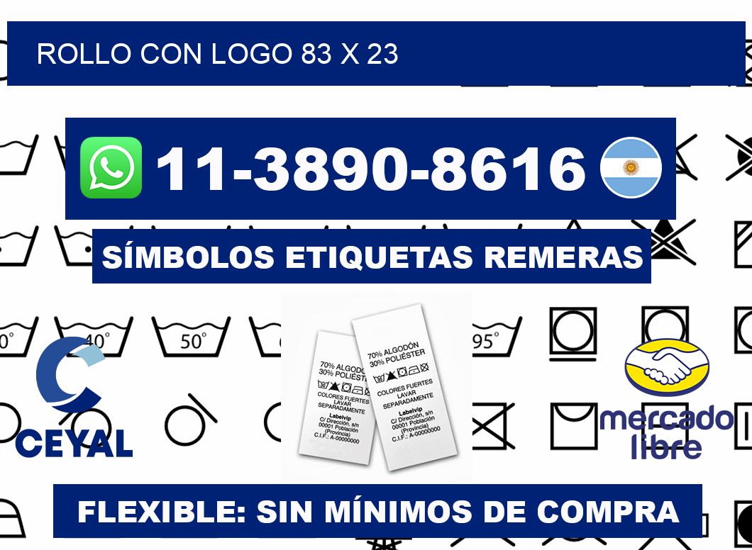 Rollo con logo 83 x 23
