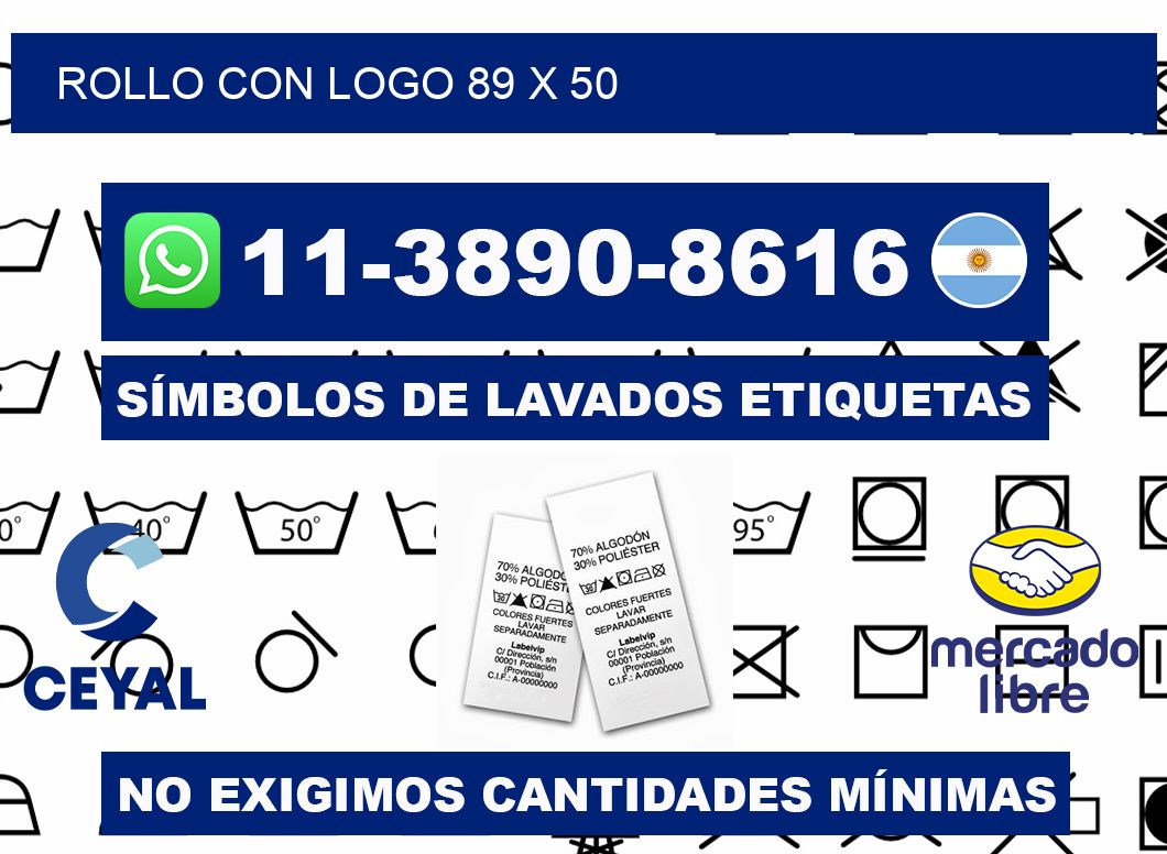 Rollo con logo 89 x 50