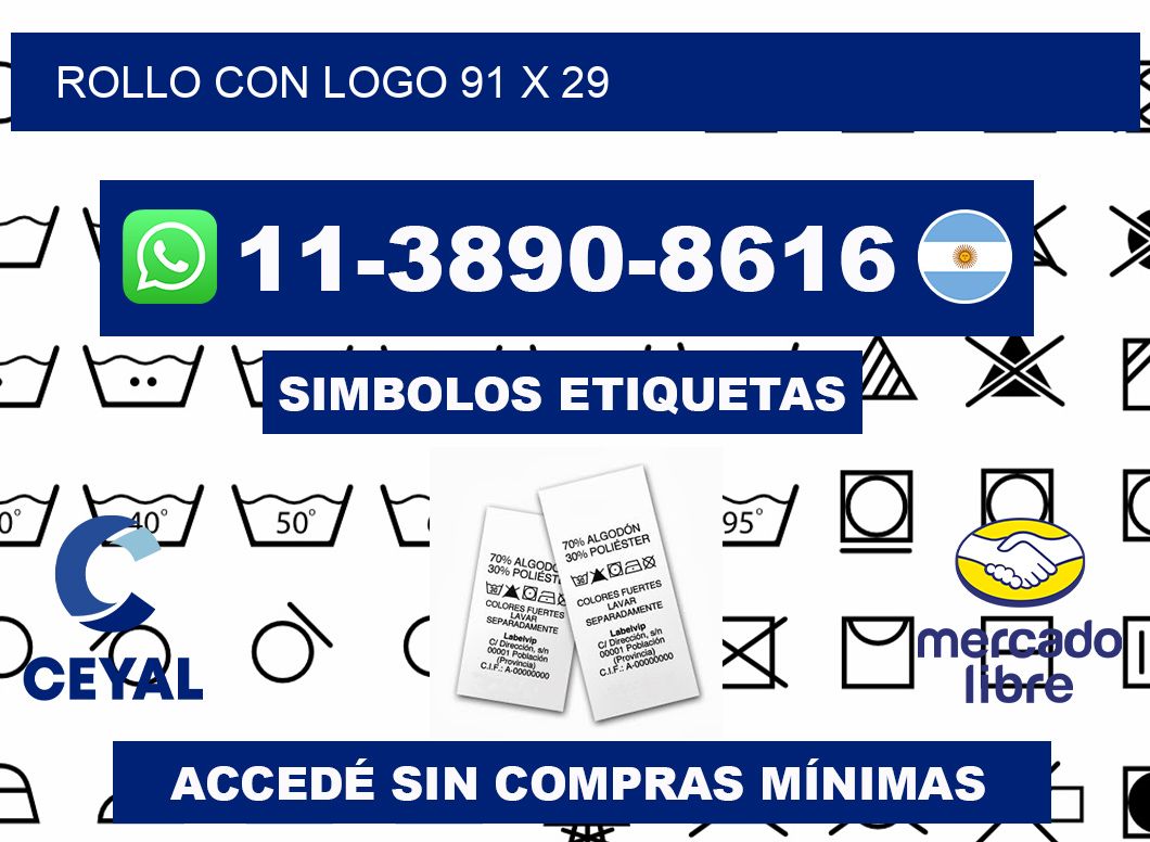 Rollo con logo 91 x 29