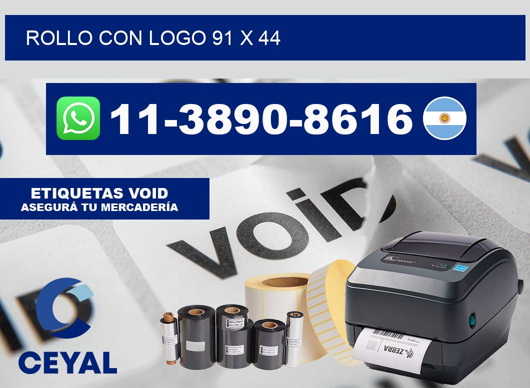 Rollo con logo 91 x 44